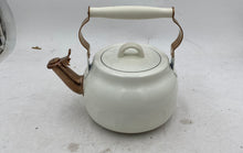 Load image into Gallery viewer, Heart & Hand White Tea Kettle