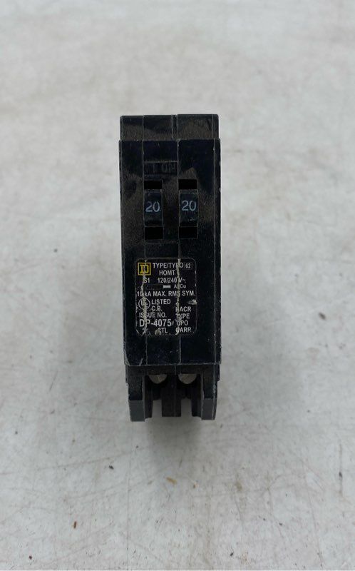 Square-D Homeline 20 Amp Single Pole Circuit Breaker(hom120cp ...