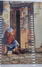 Load image into Gallery viewer, Old Woman Sitting in a Doorway Watercolor by June Rollins Signed Matted & Framed