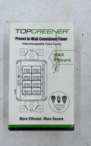 Topgreener Electrical In Wall Countdown Timer