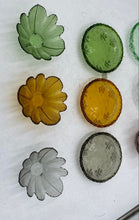 Load image into Gallery viewer, Colored Glass Flower Bowls And Plates
