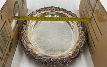 Load image into Gallery viewer, Wallace Silverplated Vintage Oval Serving Tray
