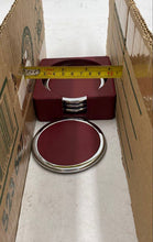 Load image into Gallery viewer, Four (4) Steel And Leather Coasters And Case
