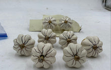 Load image into Gallery viewer, Pumpkin White Cabinet Pulls (8)
