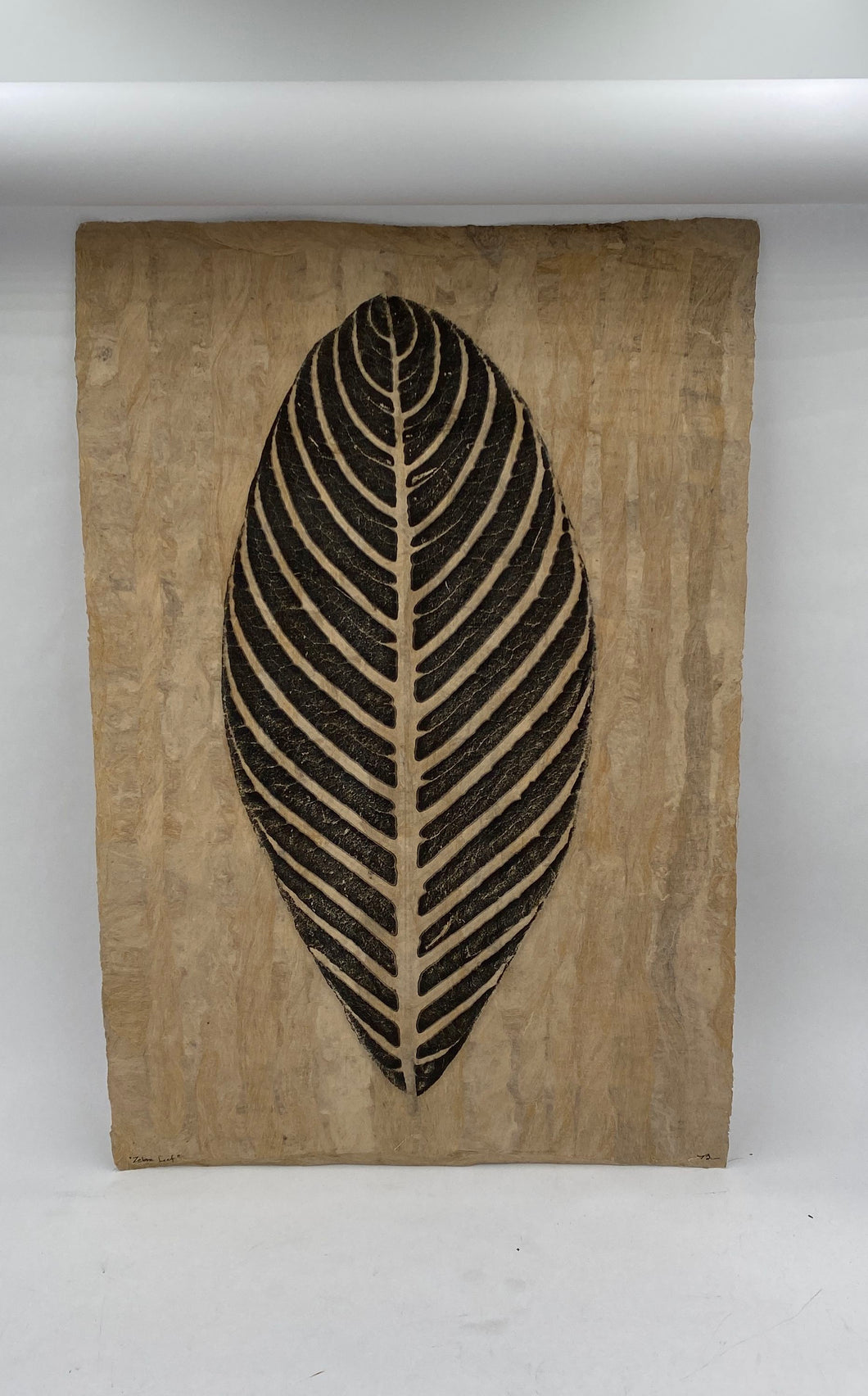 Zebra Leaf Print Signed.