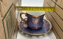 Load image into Gallery viewer, New Romance Purple Japanese Painted Tea Cup And Saucer
