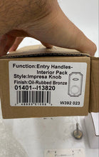 Load image into Gallery viewer, Impresa Oil Rubbed Bronze Deadbolt And Interior Door Hardware Set
