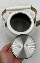 Load image into Gallery viewer, Heart &amp; Hand White Tea Kettle
