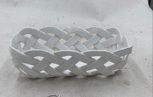 Load image into Gallery viewer, Primo'gi Italian Vintage White Glazed Ceramic Braided Basket Bowl
