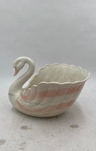 Load image into Gallery viewer, Fitz And Floyd Inc White and Pink Decorative Swan Bowl
