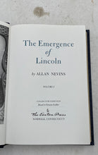 Load image into Gallery viewer, The Emergence Of Lincoln Volume 1 By Allan Nevins
