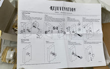 Load image into Gallery viewer, Rejuvenation Dummy Aged Brass Door Handles And Latch
