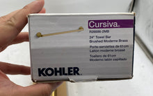 Load image into Gallery viewer, Cursiva 24" Brass Towel Bar
