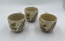 Load image into Gallery viewer, Tan Decorated Coffee Cups (3)
