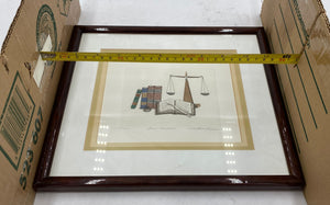 Bore Courtin Print by Marthe Hincon Signed. Framed