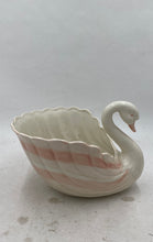 Load image into Gallery viewer, Fitz And Floyd Inc White and Pink Decorative Swan Bowl
