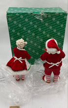 Load image into Gallery viewer, Kurt Adler 10.5 Inch Fabriché Mr. And Mrs. Claus Dessert Set
