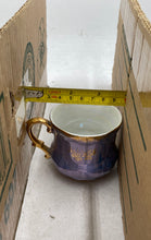 Load image into Gallery viewer, New Romance Purple Japanese Painted Tea Cup And Saucer

