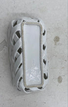 Load image into Gallery viewer, Primo'gi Italian Vintage White Glazed Ceramic Braided Basket Bowl

