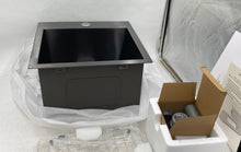 Load image into Gallery viewer, Gunmetal Grey Drop In Workstation Sink Including Drain Kit
