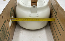Load image into Gallery viewer, Heart &amp; Hand White Tea Kettle
