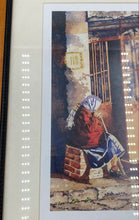 Load image into Gallery viewer, Old Woman Sitting in a Doorway Watercolor by June Rollins Signed Matted &amp; Framed
