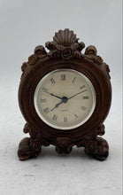 Load image into Gallery viewer, Wooden Mantle Analog Clock
