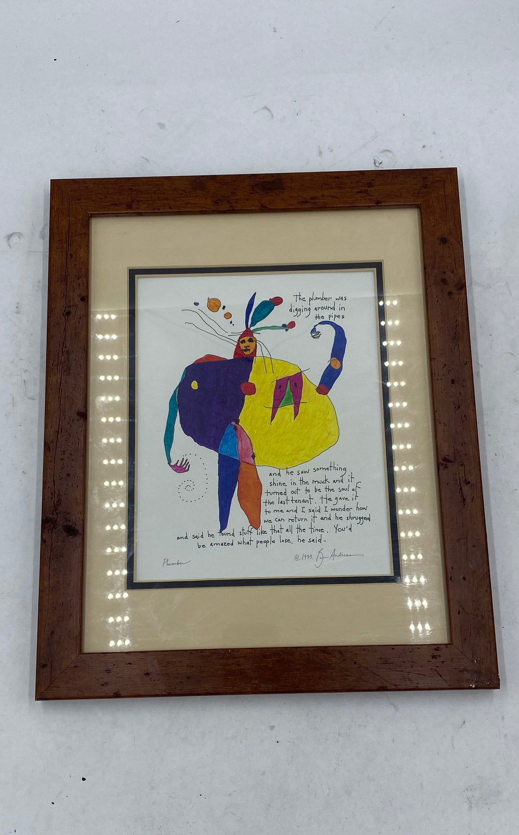 Story People Print by Brian Andreas Signed. Framed