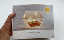 Load image into Gallery viewer, Light Up Holiday Truck Glass Oval Lamp
