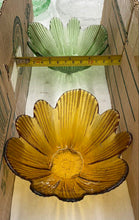 Load image into Gallery viewer, Colored Glass Flower Bowls And Plates
