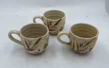 Load image into Gallery viewer, Tan Decorated Coffee Cups (3)
