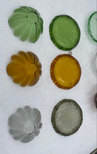 Load image into Gallery viewer, Colored Glass Flower Bowls And Plates
