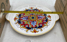 Load image into Gallery viewer, Ceramica Nova Deruta Italian Round Serving Platter With Handles

