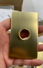 Load image into Gallery viewer, Rejuvenation Dummy Aged Brass Door Handles And Latch
