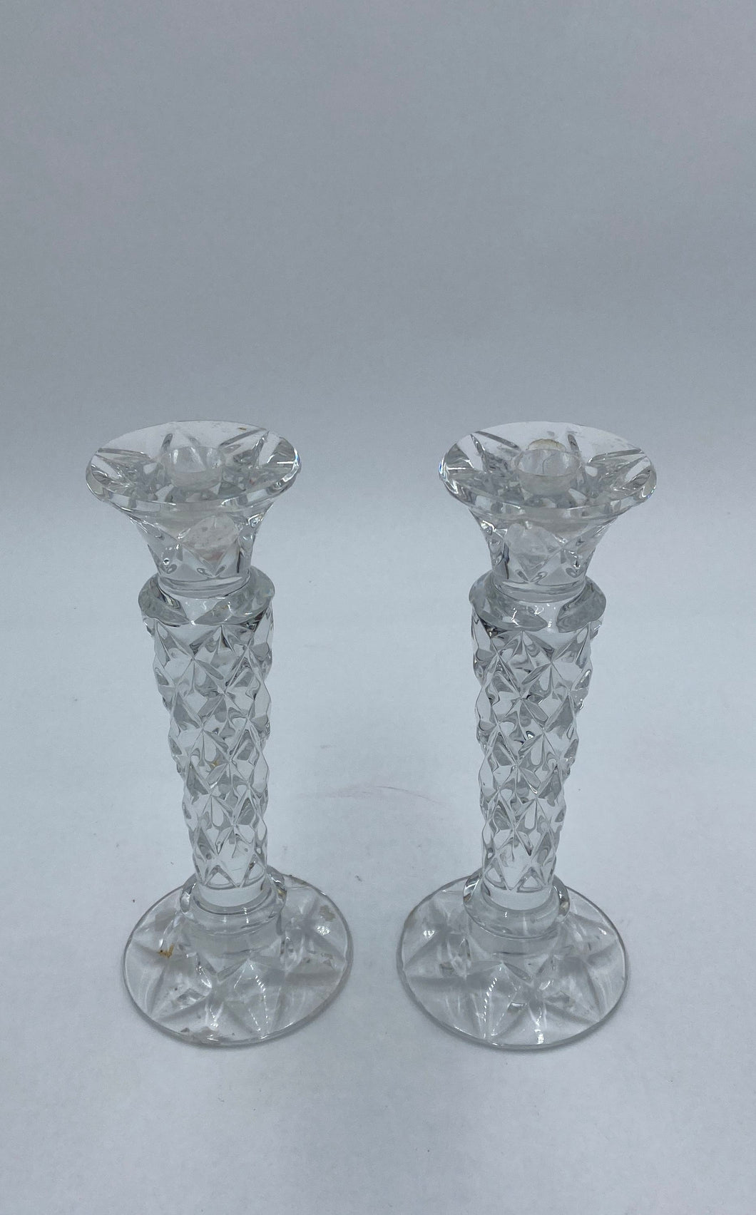 Glass Candle Holders (2)