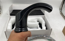 Load image into Gallery viewer, Phiestina Double Handle Matte Black Bath Sink Faucet
