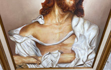 Load image into Gallery viewer, Jesus Wearing Crown of Thorns Oil on canvas by Alice Graham Matted &amp; Framed
