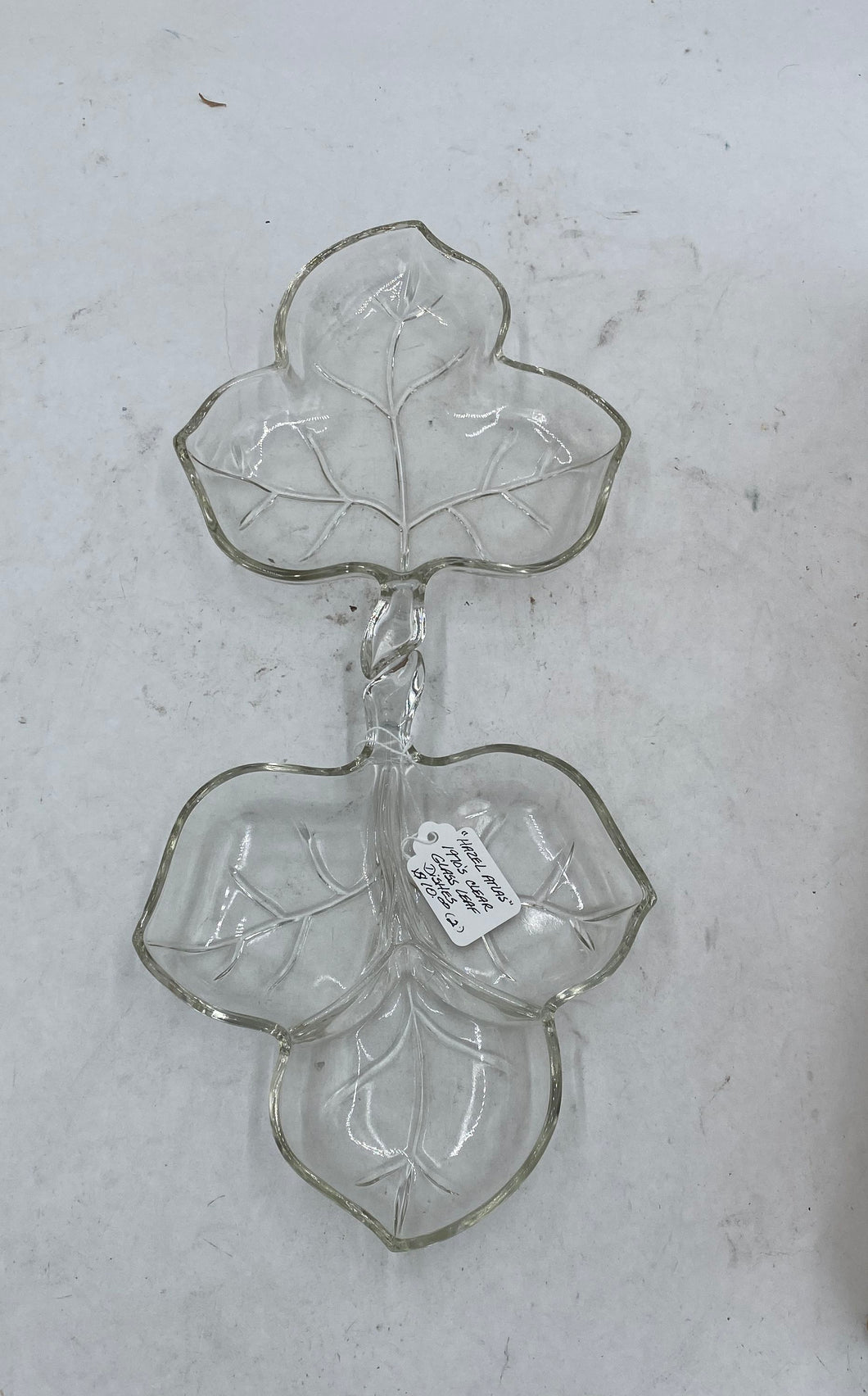 Glass Centerpiece Bowls Shaped Like Leaves