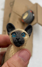 Load image into Gallery viewer, Stone Critters Siamese Cat Figurine
