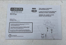 Load image into Gallery viewer, Delta Black Two Handle Centerset Bathroom Faucet
