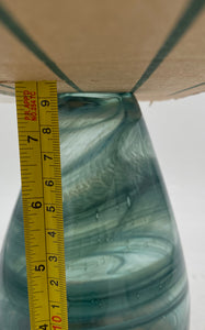 Thick Teal Glass Vase