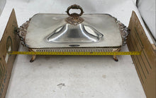 Load image into Gallery viewer, Wallace Silverplate 3 Qt Rectangular Covered Casserole W/liner Baroque
