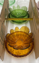 Load image into Gallery viewer, Colored Glass Flower Bowls And Plates
