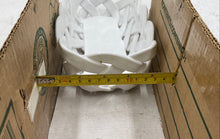 Load image into Gallery viewer, Primo'gi Italian Vintage White Glazed Ceramic Braided Basket Bowl
