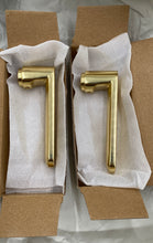 Load image into Gallery viewer, Rejuvenation Dummy Aged Brass Door Handles And Latch
